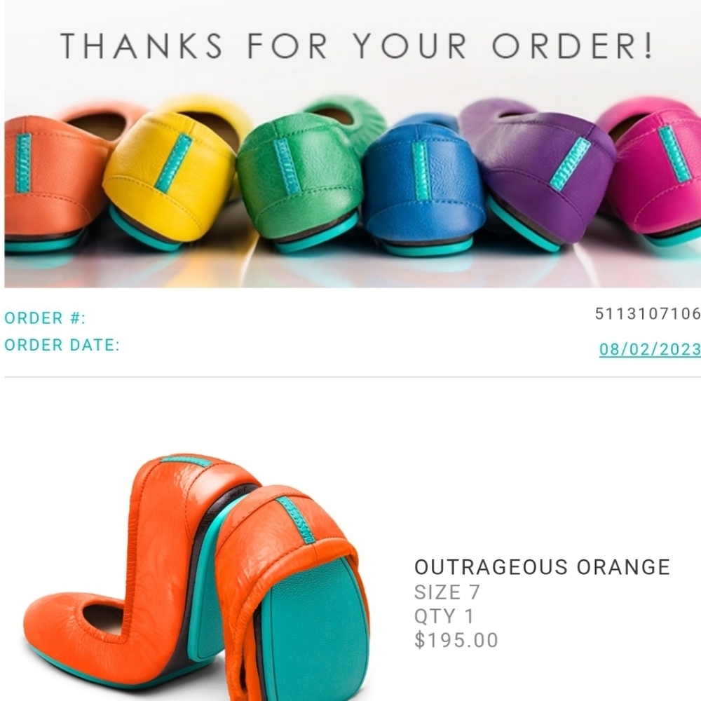 Tieks - Limited Edition - Outrageous Orange